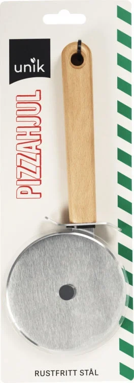 Pizzahjul m/trehåndtak 1stk Unik
