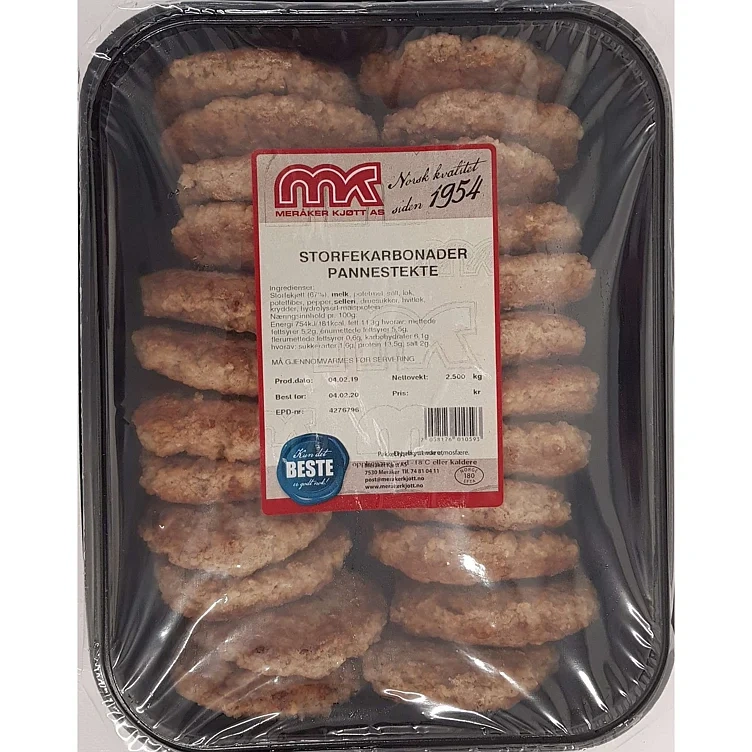 Storfekarbonade stekt    2,5kg