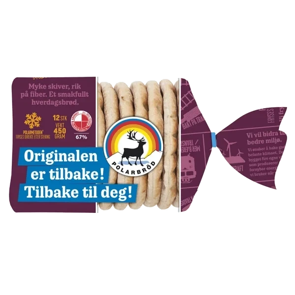 Polarbrød Fullkorn 12stk 450g