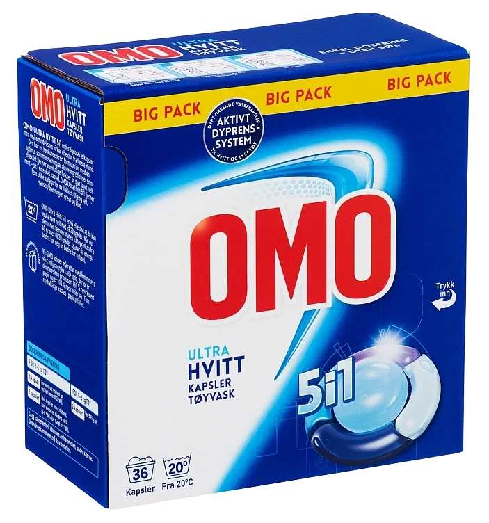 ORKLA HOME AND PERSONAL CARE AS Omo Ultra Hvitt 5i1 Pods 36Tab