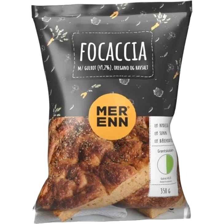 Foccacia m/Gulrot 12 Stk