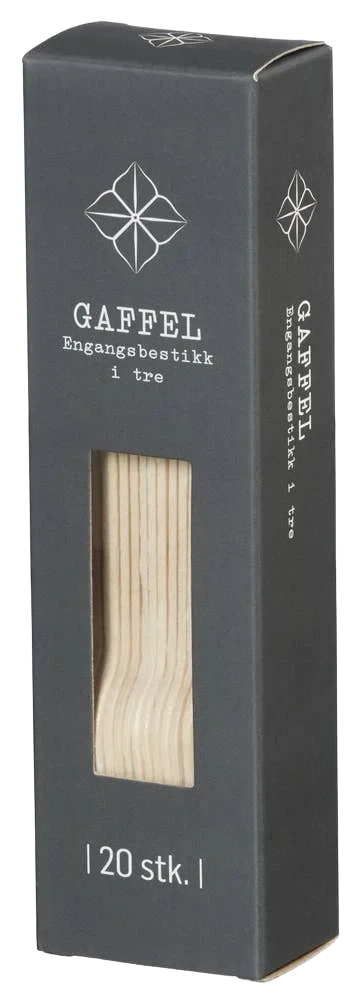 Engangsgafler av tre 20 stk, 20 stk
