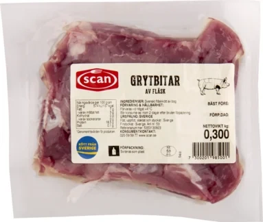 Grytbitar av Fläsk