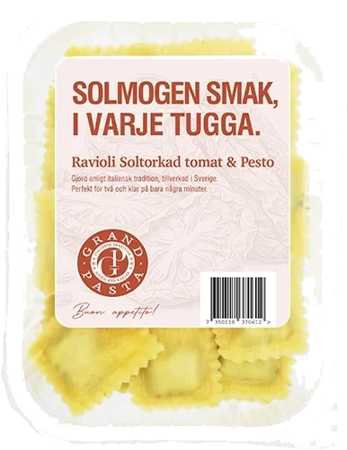 Ravioli Soltorkad tomat & Pesto