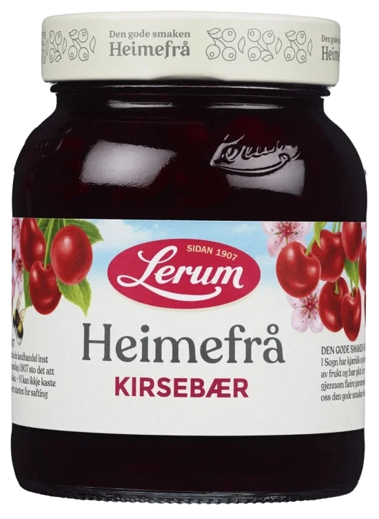 Kirsebærsyltetøy Heimefrå 390g Lerum