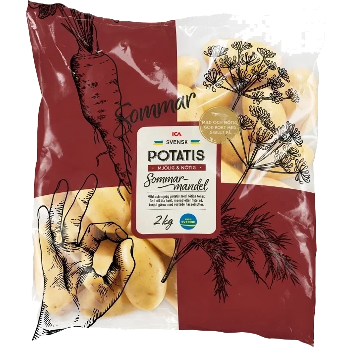 Sommarmandel potatis 2kg Klass 1 ICA