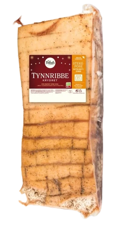 Svin Tynnribbe i Stekepose ca 1,15kg Folkets