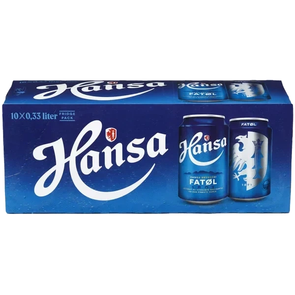 Hansa Fatøl 0,33l Bx 10stk