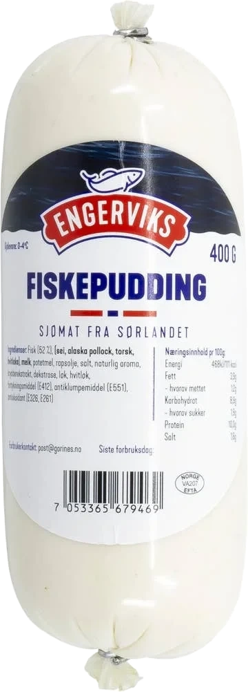 Rund Fiskepudding 400g Engerviks