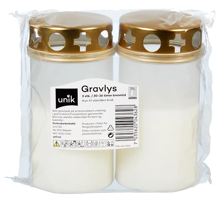 Gravlykt m/Lokk 2pk Unik