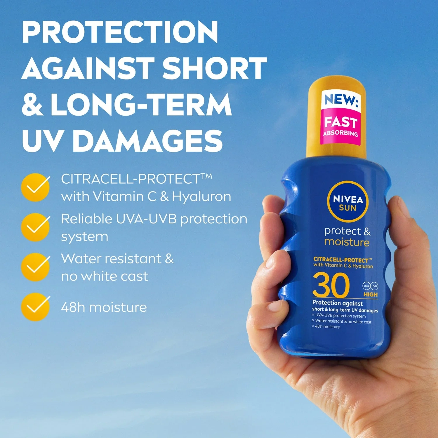 Solkräm Spray Protect & Moisture Spf 30