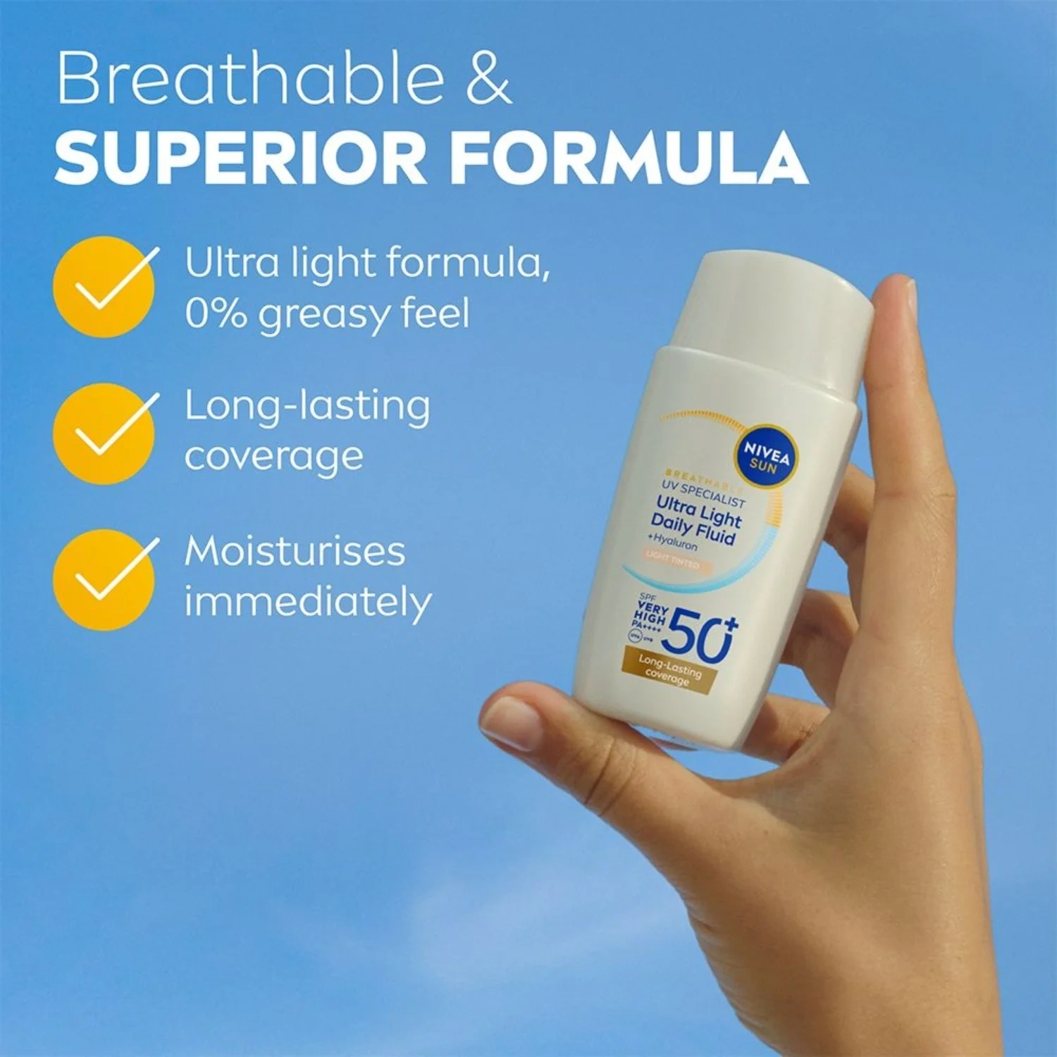 NIVEA UV Face Ultra Fluid Light Tinted SPF50+