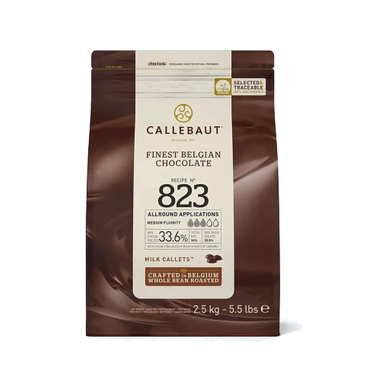 823 Lys Sjokolade 33,6% 2,5kg