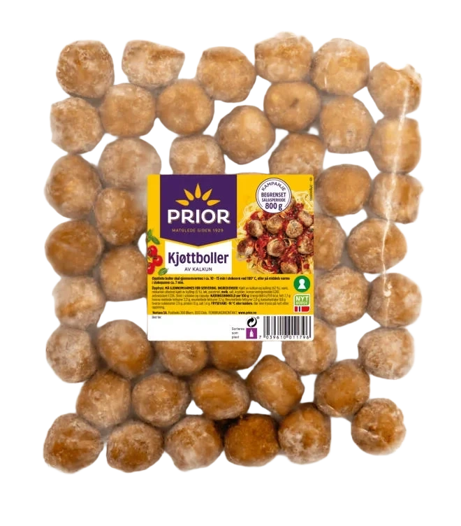 Kjøttboller Kalkun 800g Prior