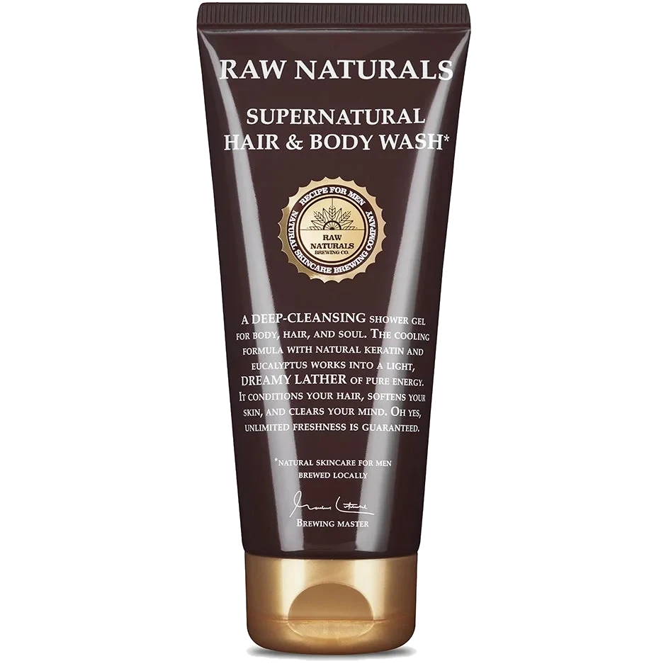 Raw Naturals by Recipe for Men 3 in 1 Supernatural Hair & Body Wash