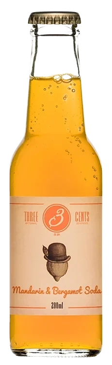 Three cents mandarin & bergamot soda 24x20cl