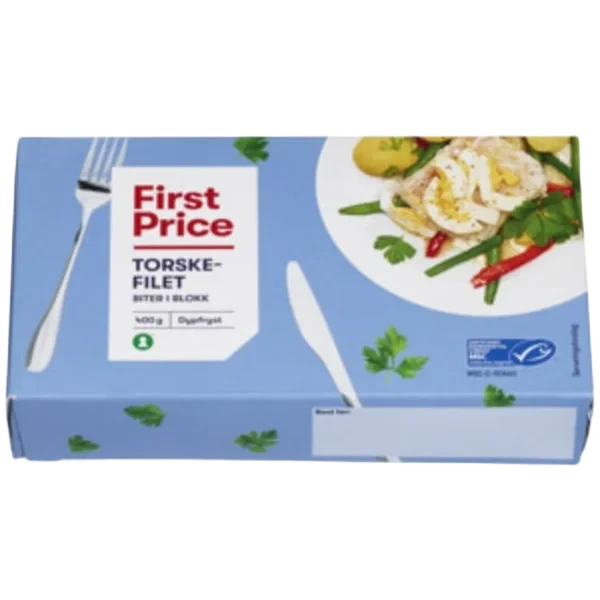 Torskefilet Blokk u/skinn&ben 400g Msc First Price