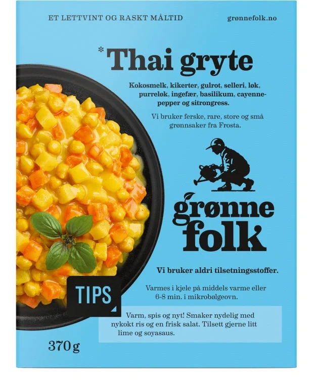 GRØNNE FOLK Thaigryte 370g X 4 X 240