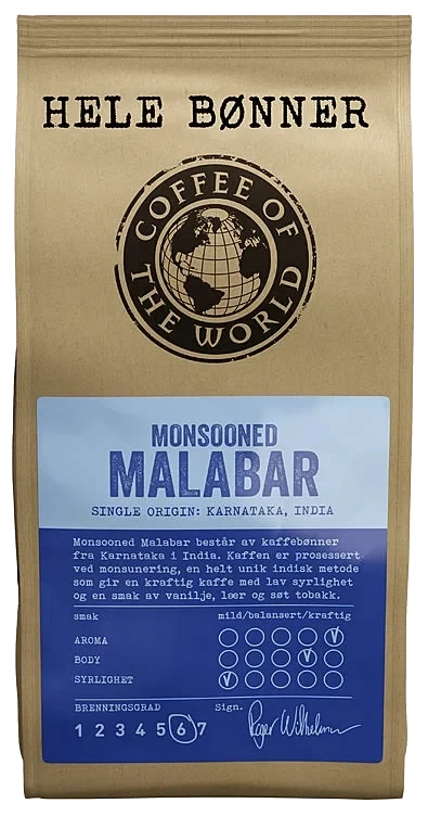 Monsooned Malabar Hele Bønner 340g Cotw