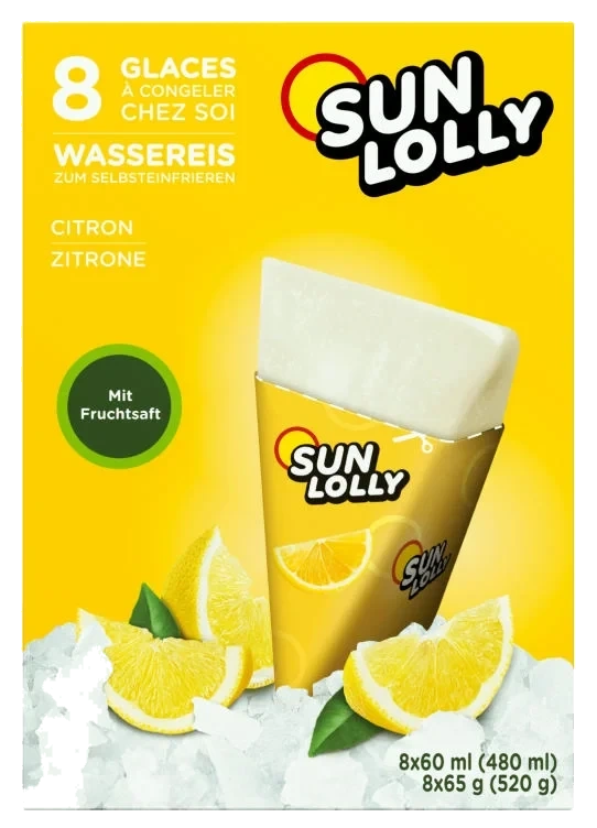 Sun Lolly Lemon 8stk