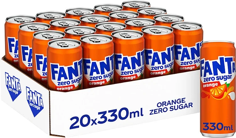 Fanta Appelsin u/Sukker boks