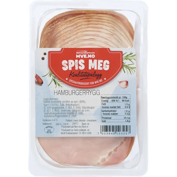 Spis Meg Hamburgerrygg 500g