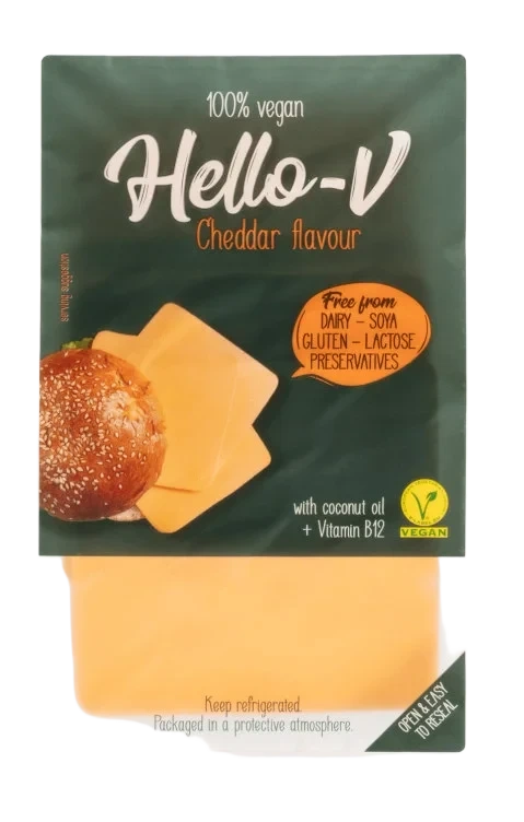Hello-V Cheddar skivet 140g Kolios