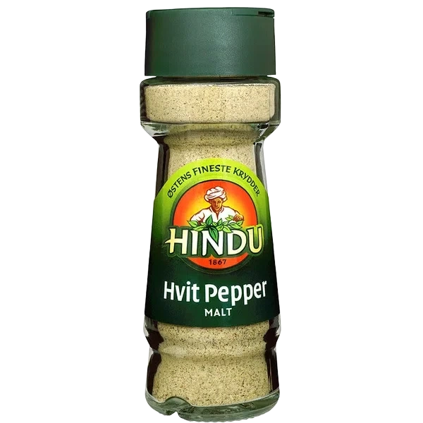 Pepper Hvit Malt Glass Hindu