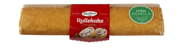 Rullekake Bringebær 400g Berthas