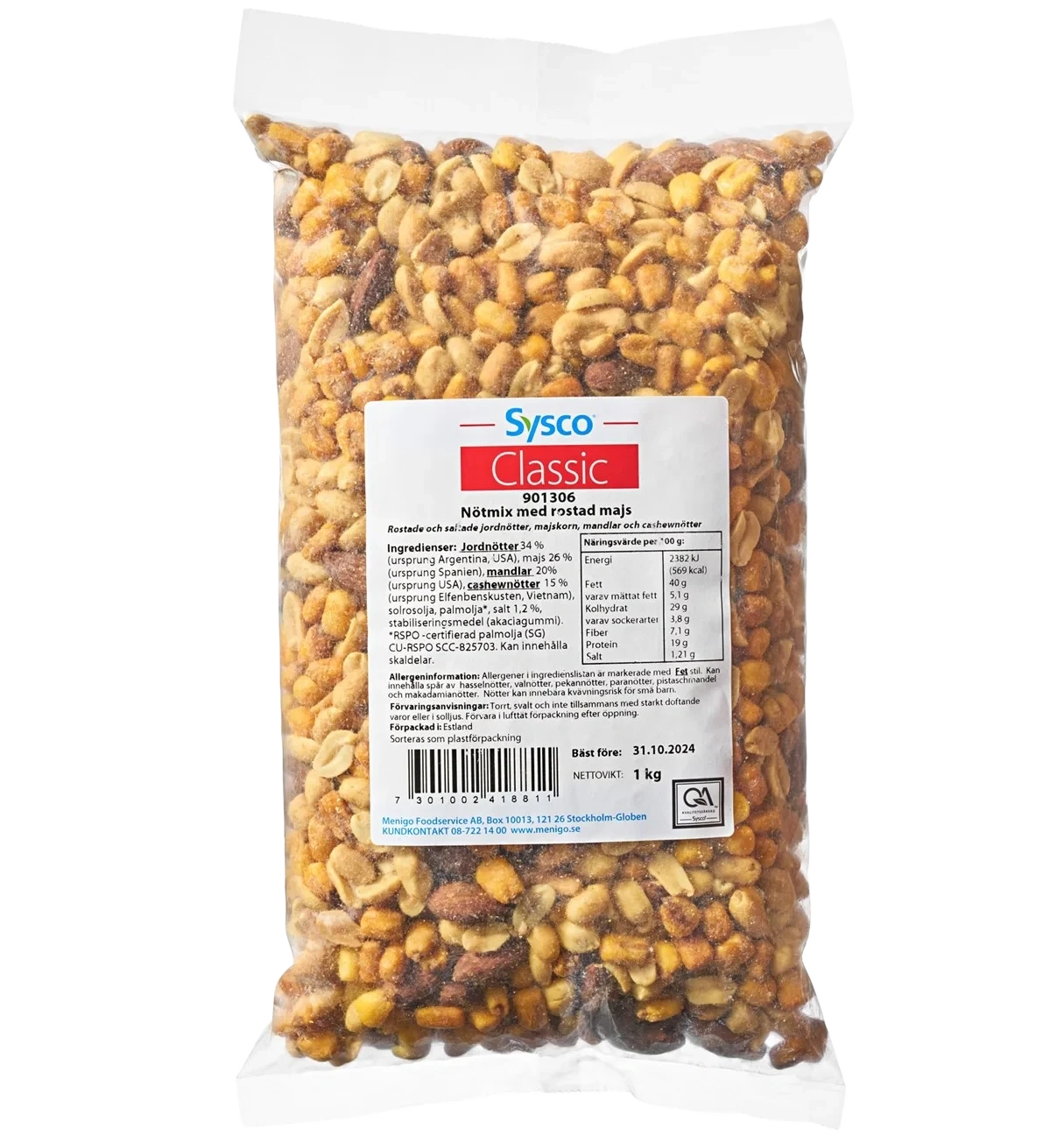Nötmix rostad majs