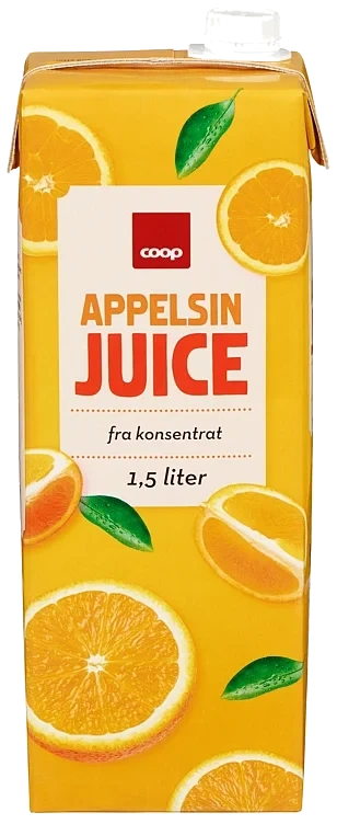 Appelsinjuice coop   1,5l