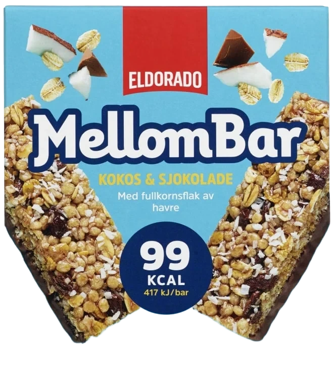 Mellombar Kokos & Sjokolade 138g Eldorado Eske 10stk