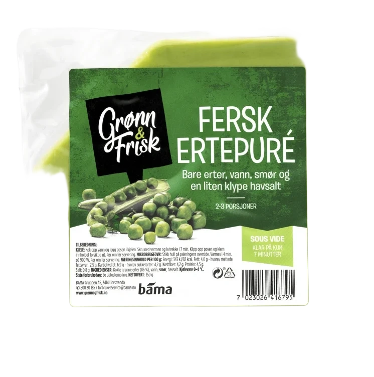 Ertepuré 350g Grønn&Frisk