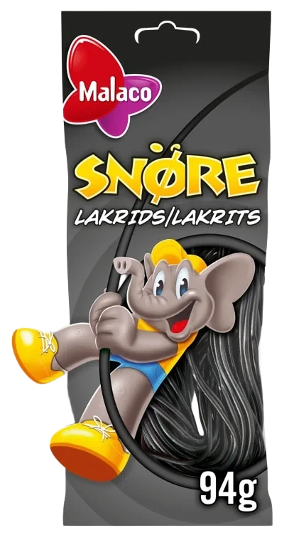 Malaco Snøre Lakrids 94g Ss