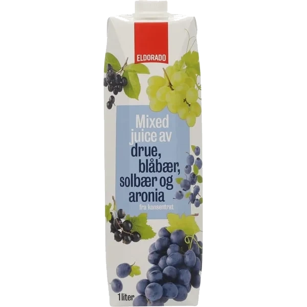 Juice m/druer og Blå Bær 1l Eldorado