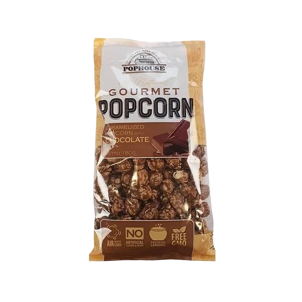 Pophouse Caramelized Popcorn m Sjokolade 180g