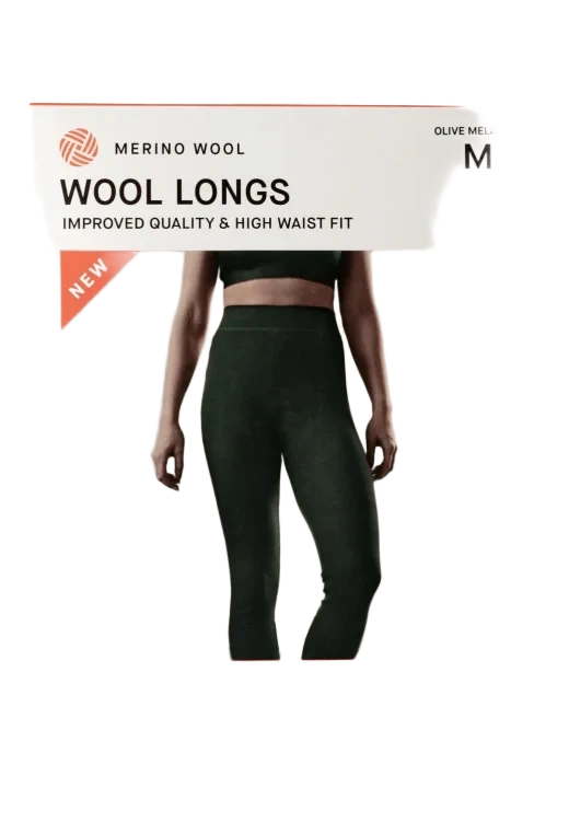 Wool Longs Sport Olive Melange M Pierre-Robert