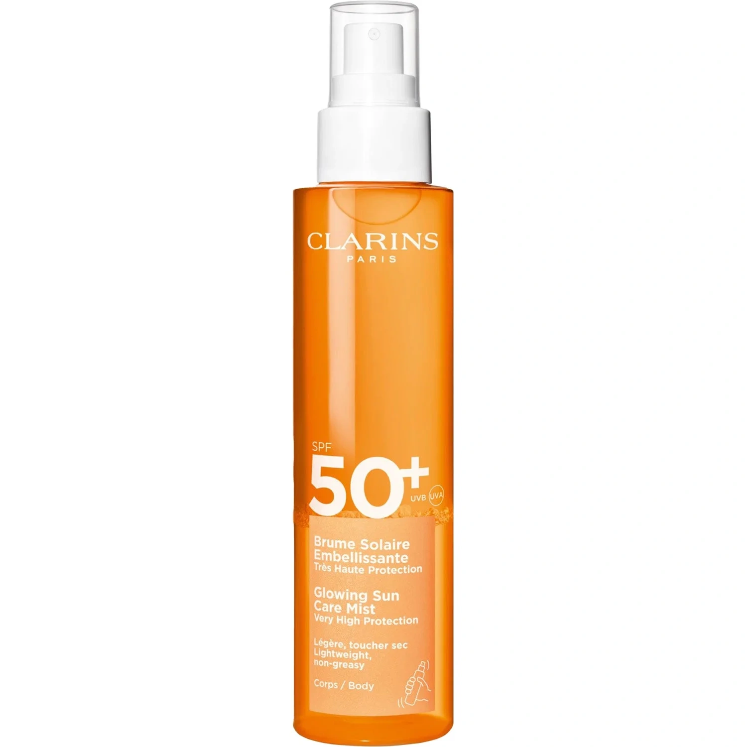 Clarins Glowing Sun Care Mist SPF50+Very High Protection SPF50+