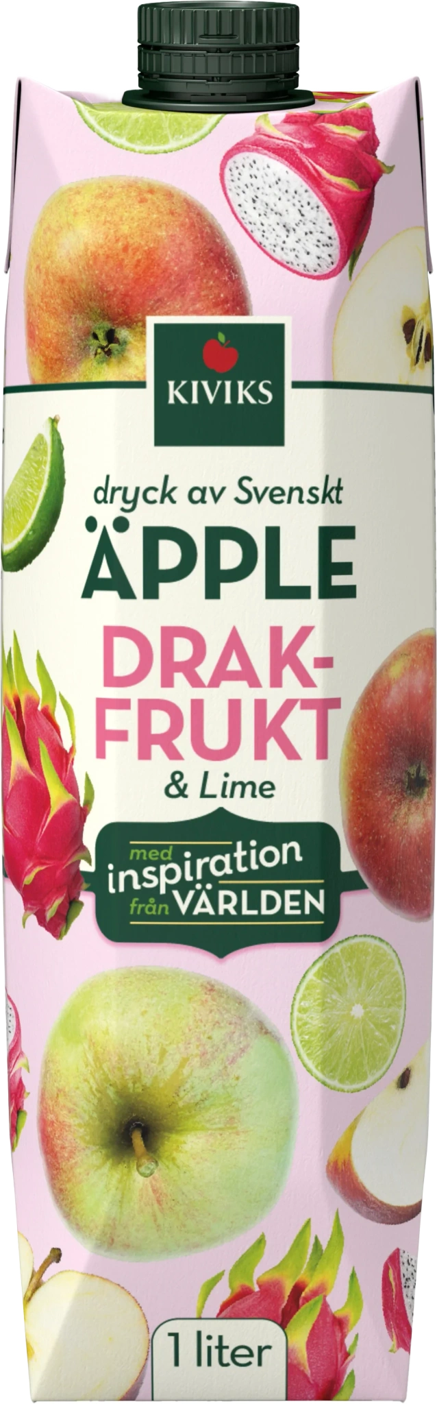 Dryck sv äpplen/drakfrukt/lime