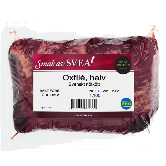Oxfilé Färsk i bit ca 1,1kg Smak av Svea