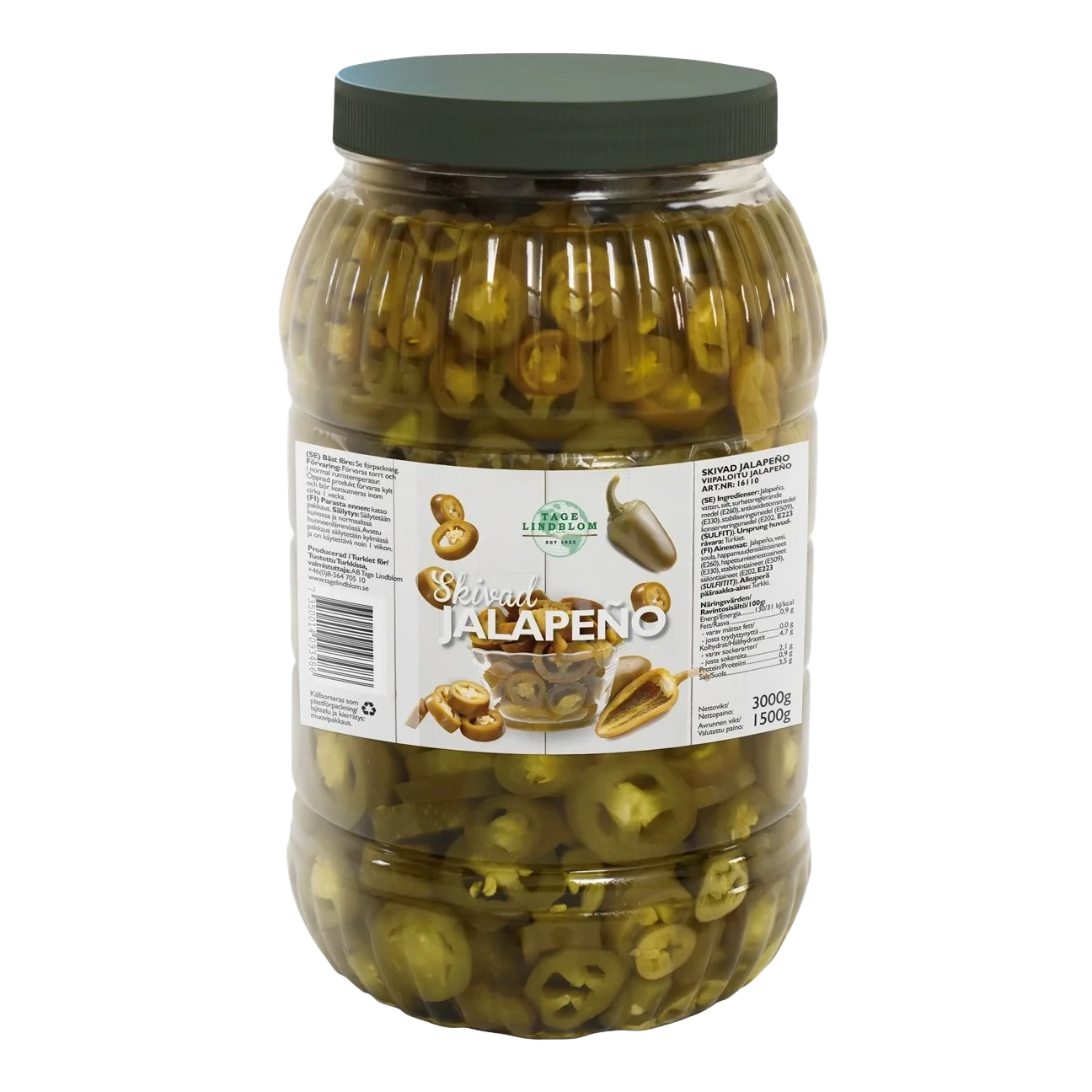 Skivad Jalapeño PET-burk