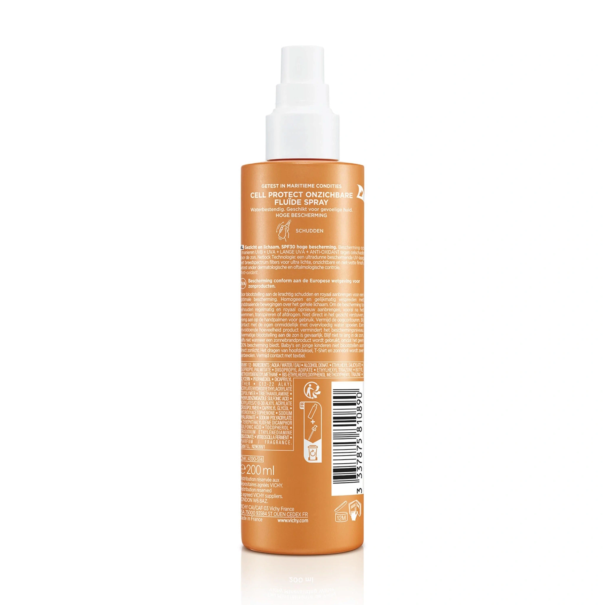 Vichy Capital Soleil Cell Protect Water Fluid Spray SPF30, 200 ml