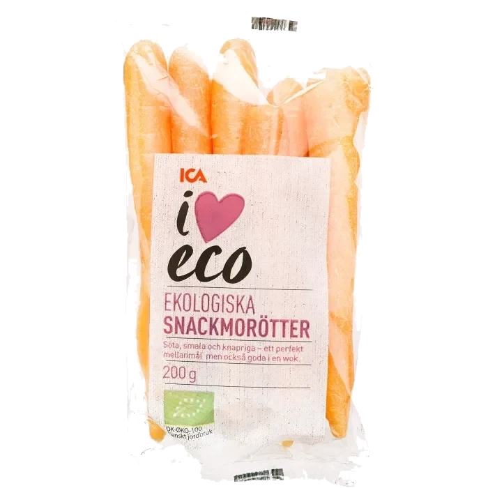 Snackmorötter Ekologisk 200g Klass 1 ICA I love eco
