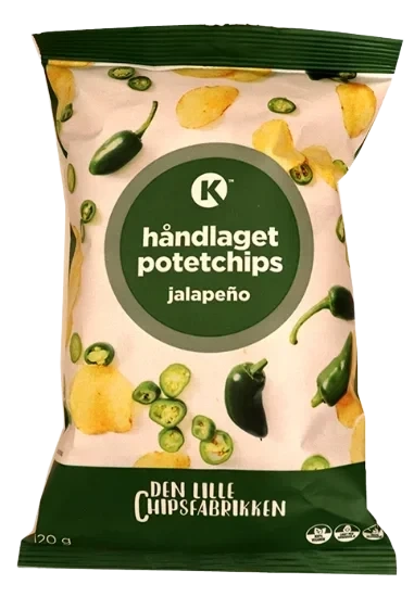 Håndlaget Potetchips Jalapeno 120g