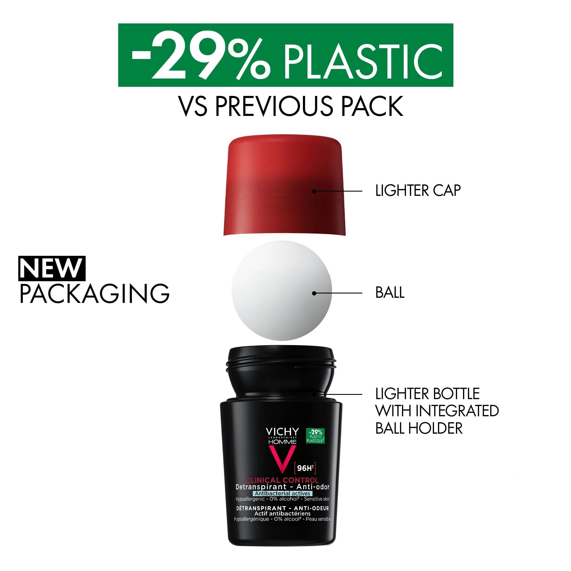 Vichy Homme Anti-Perspirant Clinical Control 96H, 50 ml