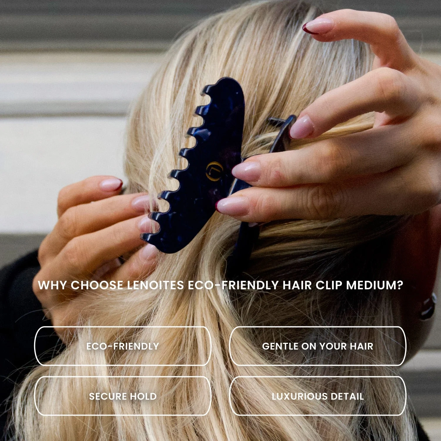 Lenoites Claw Clip Medium Midnight Blue