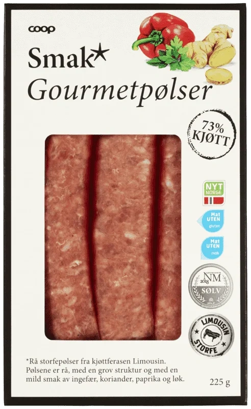 Smak Limousin Gourmetpølse 225g