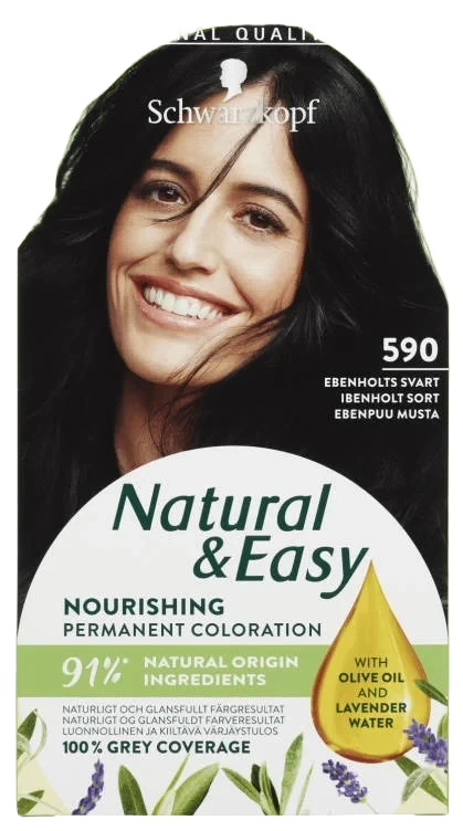 Natural & Easy 590 Ebenholt Svart Hårfarge