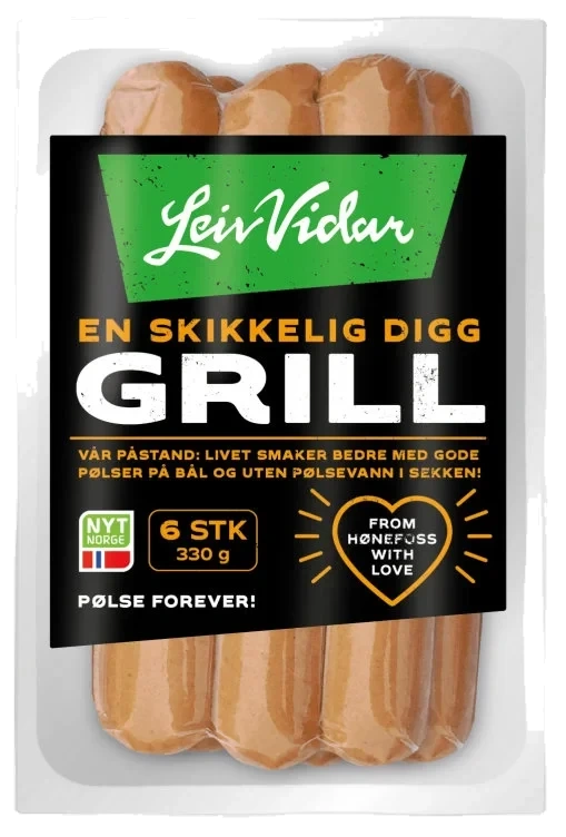 Grillpølser 330g Leiv Vidar