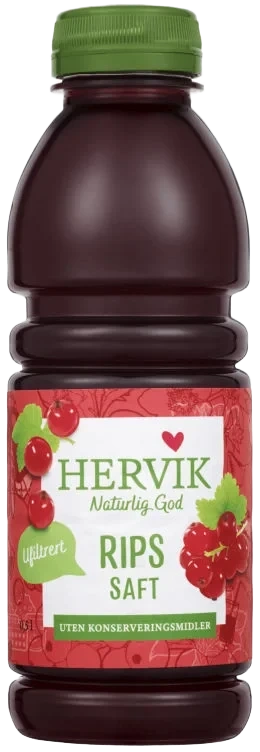 Hervik Ufiltrert Ripssaft 0.5l
